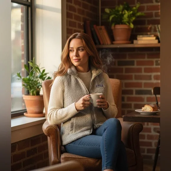Patagonia Retro Pile Fleece Vest - Salt Grey - Women's Small - Pristine - Picture 10 of 11